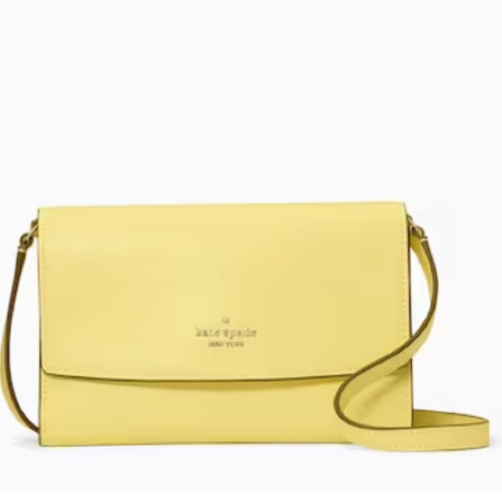 Kate Spade NWT Perry Leather Crossbody, color yuzu jam (yellow)